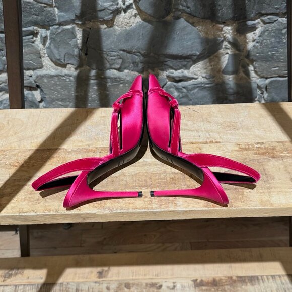 Tom Ford Fuchsia Satin Velvet Bow Pumps - Picture 11 of 12